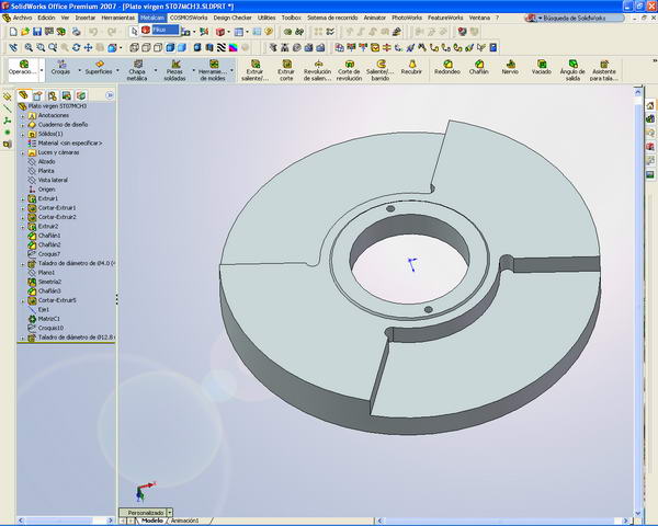 Nuevo menú Metalcam en SolidWorks