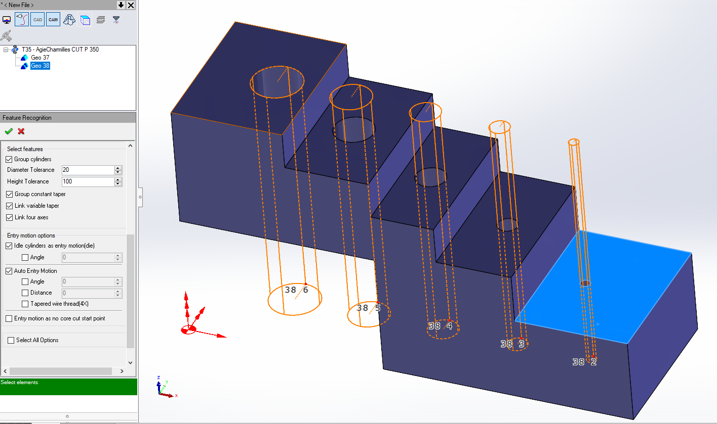 Grouping selection by maximum diameter