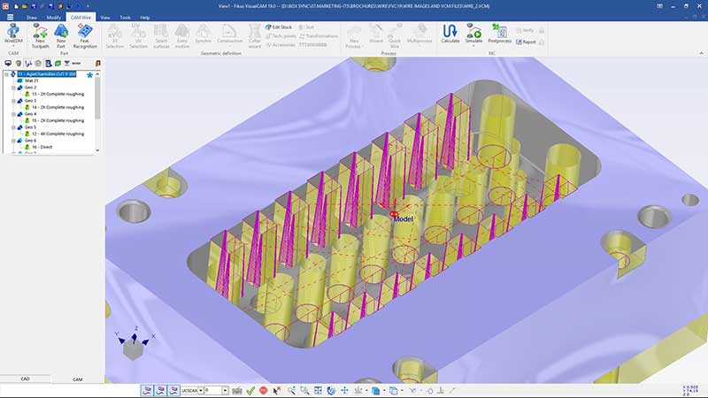 Wire cutting toolpaths